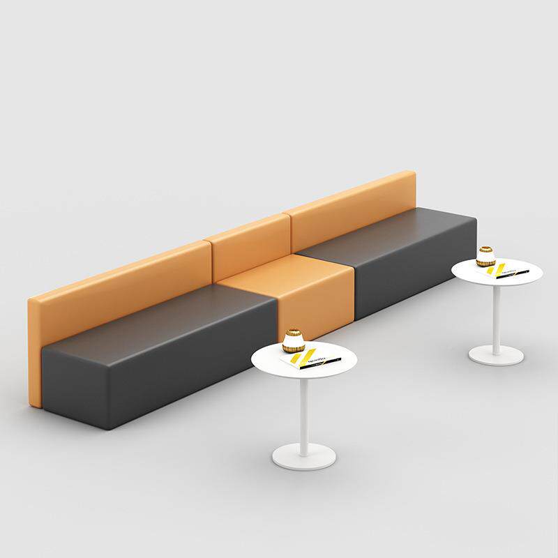 座会客洽售楼接待室休息卡区异处形拼接谈长条凳异形沙发mx-06茶