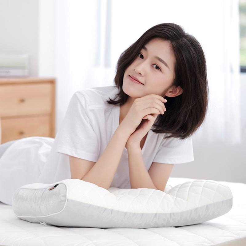 H可调tb-65163节高度舒软眠管枕高回弹透气舒适夏季8护颈枕枕头R