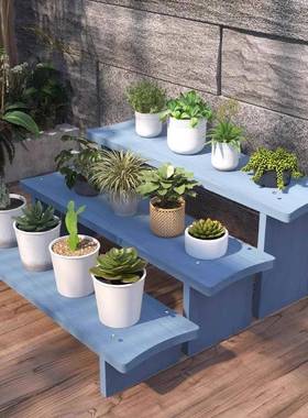 实木多层梯室户内tb-85502防腐木花架外楼梯阳台落地式外庭院室木