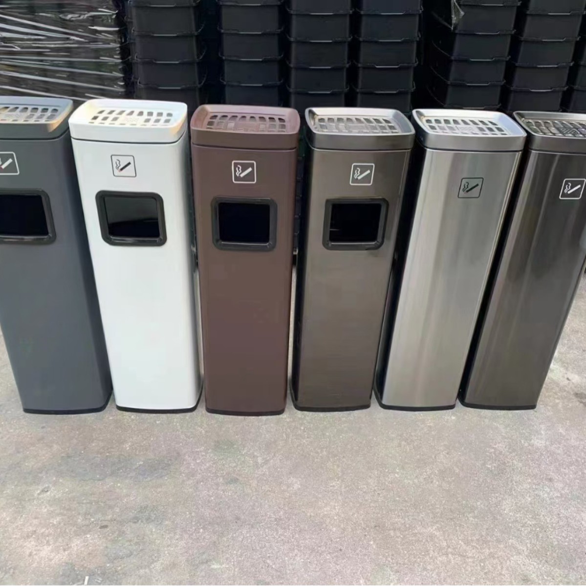 烟蒂柱酒店烟灰柱户外垃圾桶大堂吸烟区筒立式烟头烟灰皿不锈钢图片