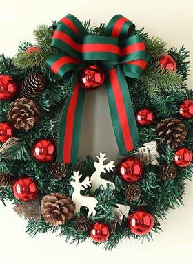 挂圣诞节装饰品诞花环40/50172门墙挂圈酒店商场场景布置藤圣挂饰