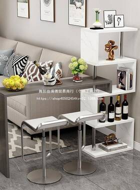 简易家VDD桌用吧台型桌小吧台靠墙客厅玄关隔断创意酒子柜吧台阳