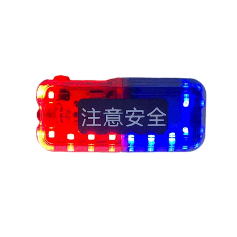 LED肩夹警示灯防水充电肩灯震动感应夜间防护发光信号灯