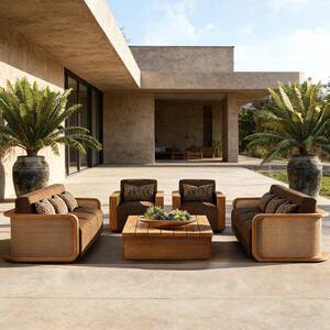 户外店木沙705发防水防晒别墅庭院花园酒室外露台防发腐实柚木沙