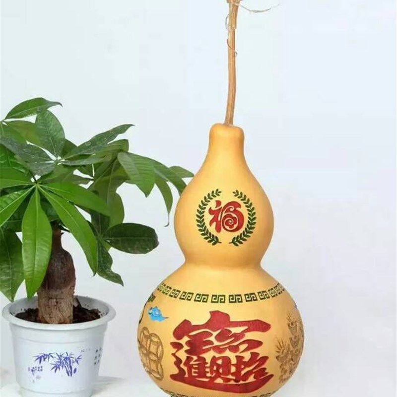 天然葫芦挂件家居客厅大葫芦雕刻摆件玄关