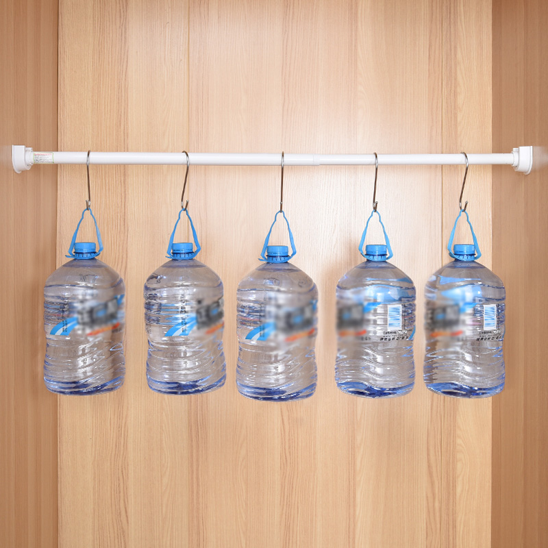 倍哥棒可调节伸缩承重强挂衣杆加厚衣架杆晾衣杆衣柜固定杆法兰座