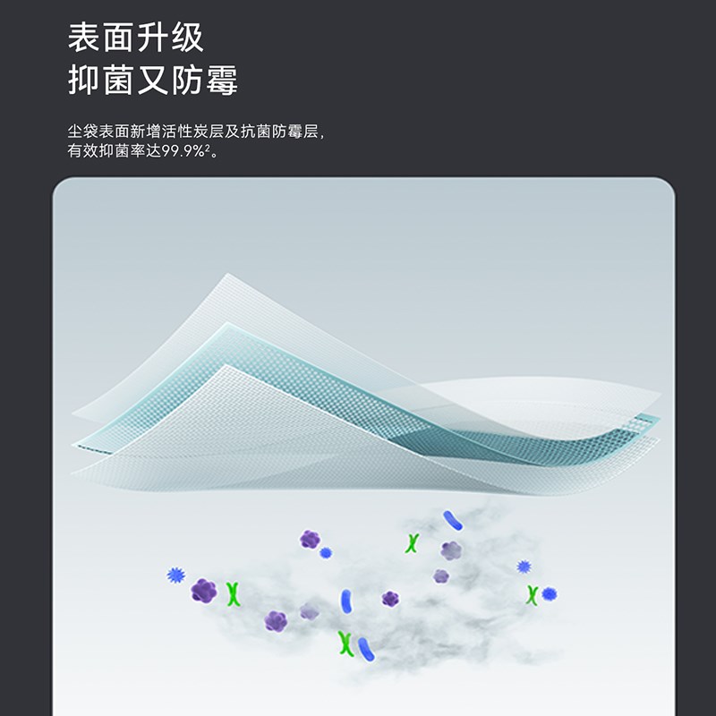 适配云鲸逍遥001/Mx集尘袋轻集尘版专用J5X基站抑菌一次性灰尘袋