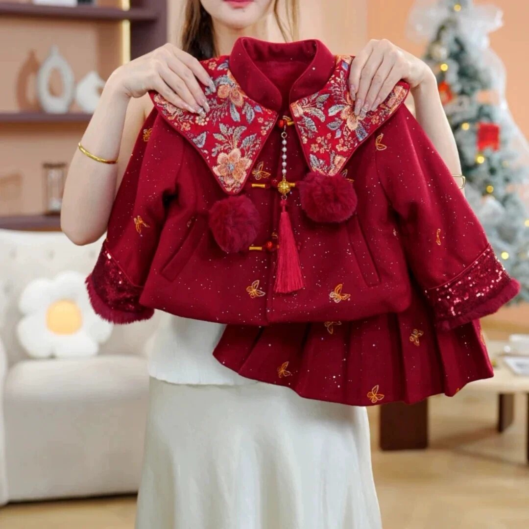 女童新年新中式汉服两件套