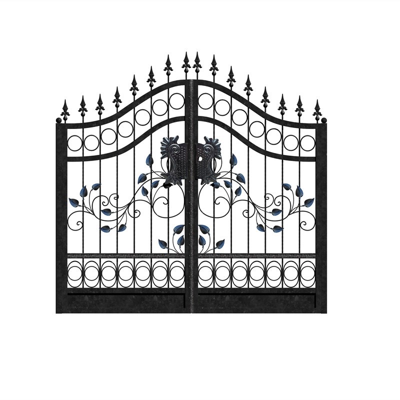 铁艺大门庭院农村乡村入户小区院子围墙别墅对开开家用自建房小