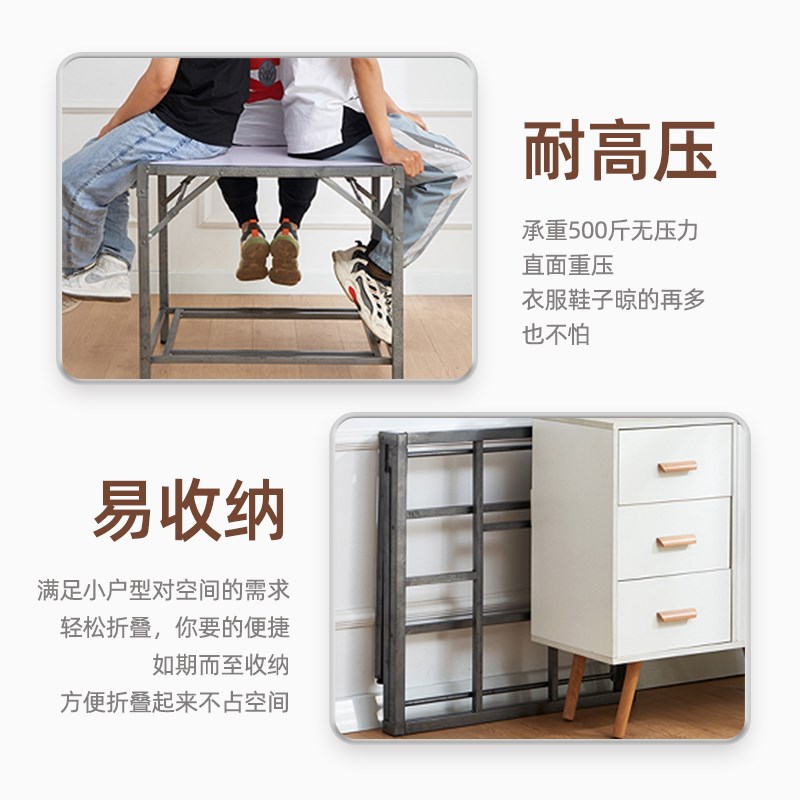 便携式可折叠烤火小桌子家用正方形取暖桌简易铁艺烤火架茶几餐桌