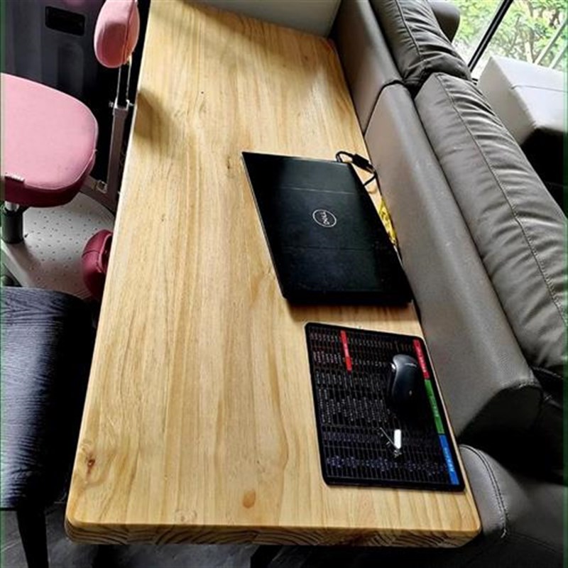 老榆木板实木餐桌面板吧台定制办公桌电脑桌工作台自然边松木大板