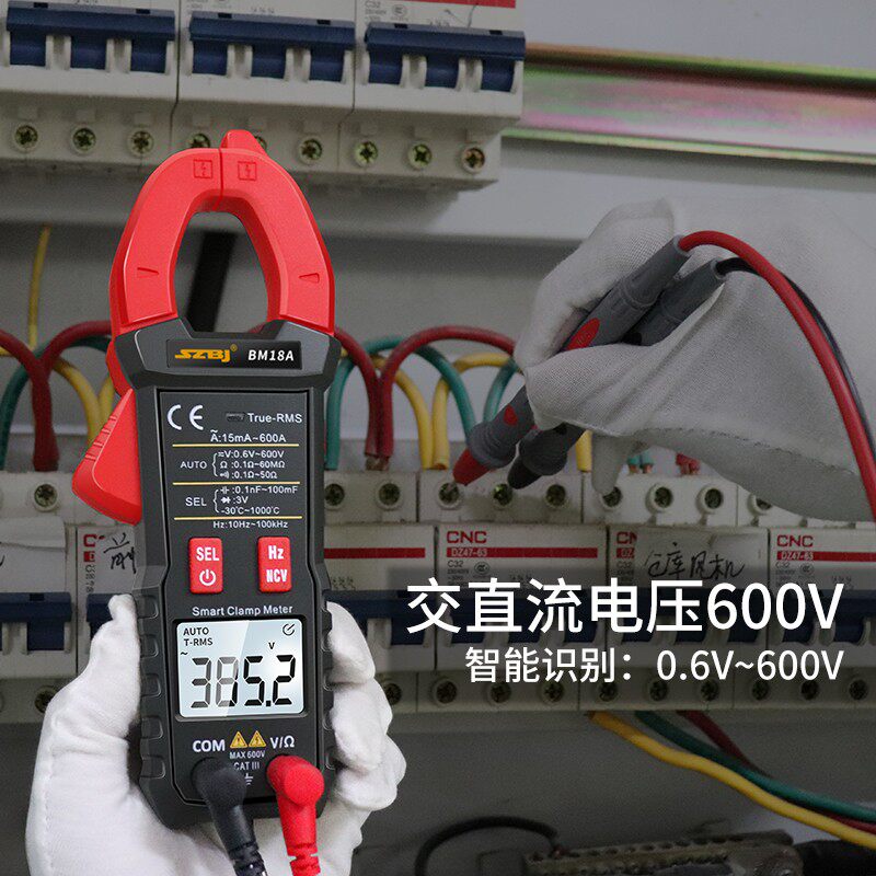 滨江全自动钳形表交直流钳形万用表高精度防烧钳表电流表智能电容图片