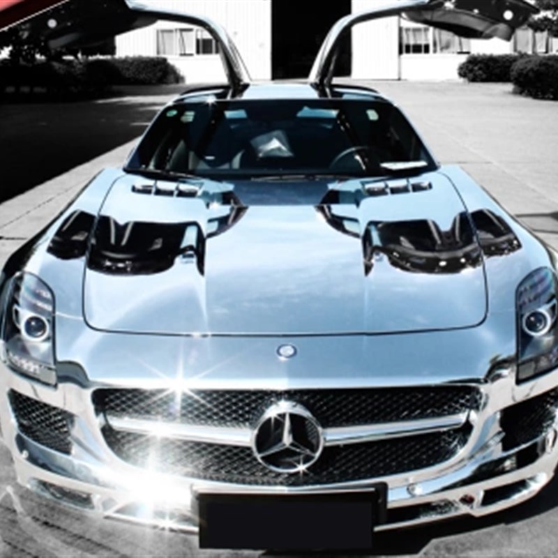 汽车电镀镜面贴膜全车身内饰亚光碳纤维磨砂纸电镀改色膜