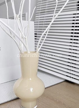 天然白色枯枝侘寂风软装家居干树枝花艺装饰高级感桌面插花摆件