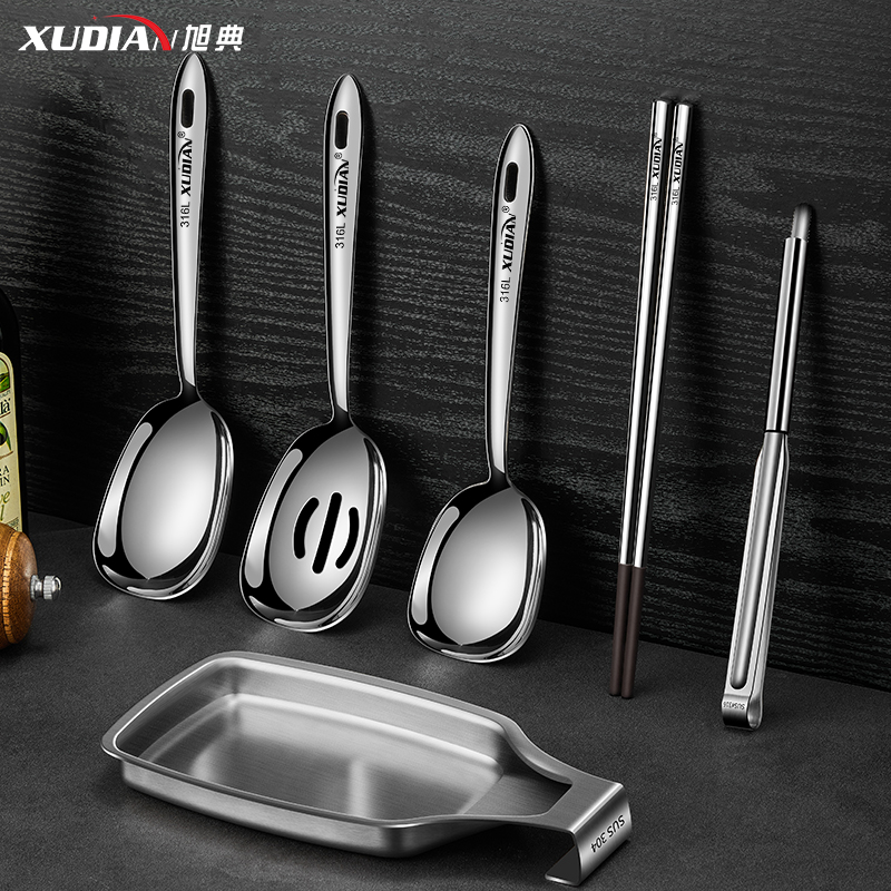 316不锈钢分餐勺分菜勺家用公筷公勺套装公用夹酒店特大公用勺子