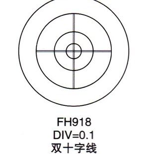 双十字线目镜分划板校准测微尺DIV=0.1显微镜通用配件高透K9玻璃