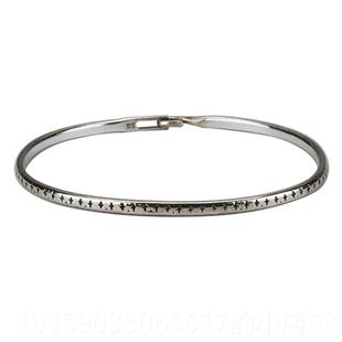 正品We rkstattMunc纯hen德国慕尼黑暗设黑先锋小众计手镯925银男