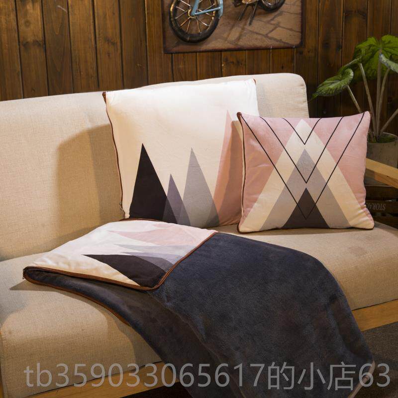 正品子抱枕被子两用加绒加厚宿舍保暖毯冬季靠沙发垫腰可车靠枕爱