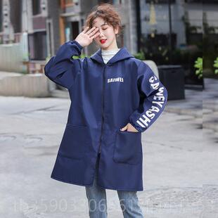 正品围裙家油用厨房加长加绒防水防务长袖时女大家人工作服防护尚