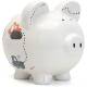正品 美国进口小猪超猪瓷存钱罐硬创意存钱筒大摆件家用儿童陶大人