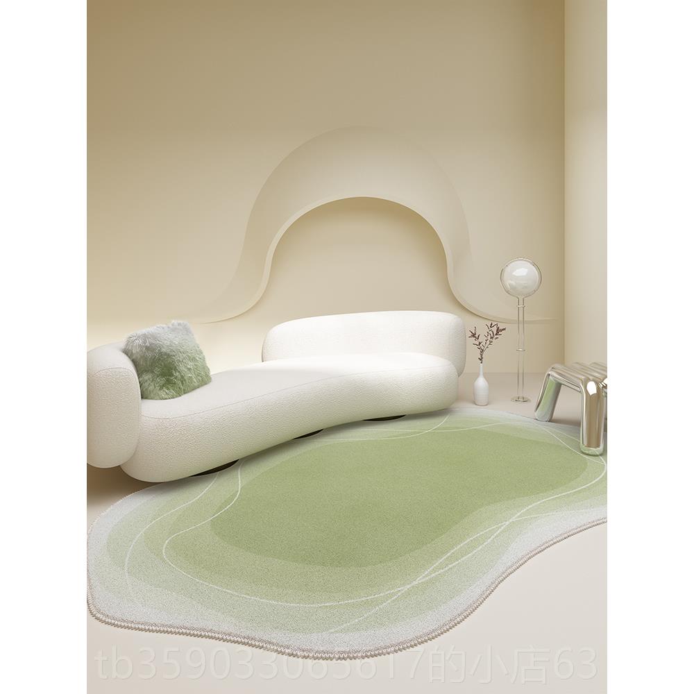 正品客冬天蓝色厅地异形云朵轻则奢高级不规卧室床边奶油风沙发毯