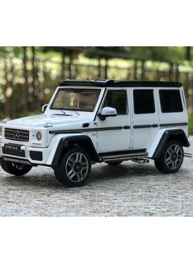 高档原厂 :43适用于 于宾士 500 白色 G 系4*4 精美合金彷G真汽车
