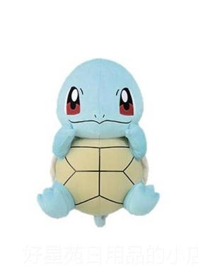 高档日正品pok本绒emon宠物小精灵大号口袋妖怪杰尼龟公仔枕抱毛