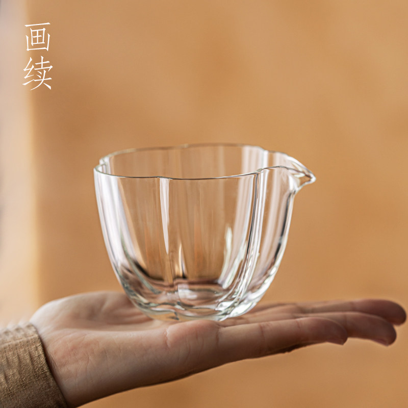 画续手抓加厚茶具公道杯玻璃高档功夫茶道配件耐高温分茶器茶海图片