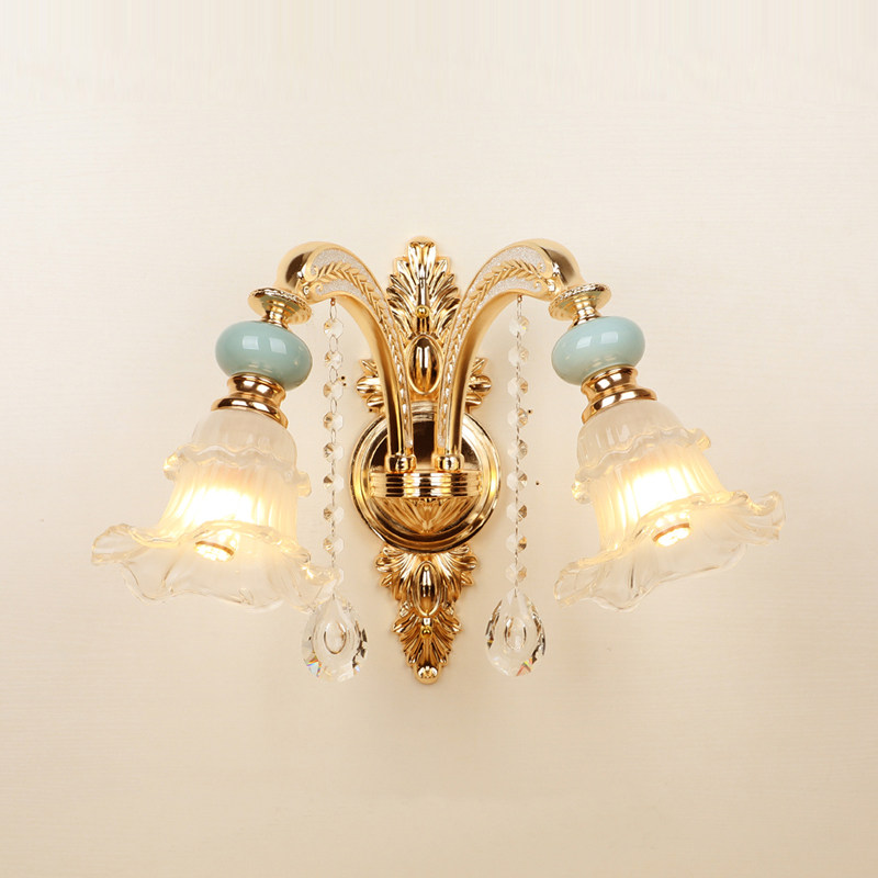 楼梯亮壁灯卧室床头灯客厅电视墙走廊灯过道水晶朝下欧美简约式壁