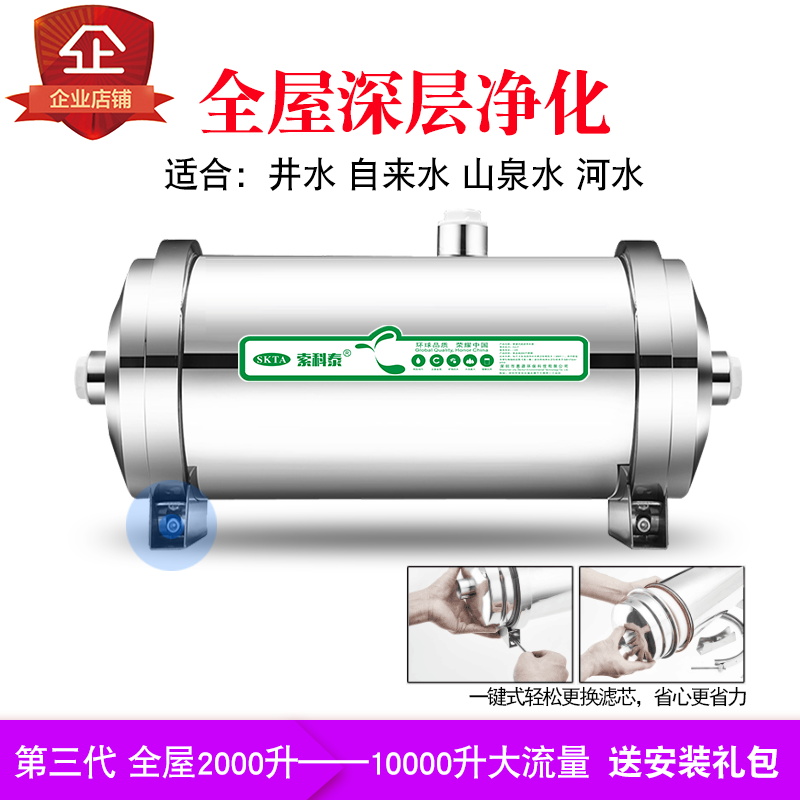 笛尔顿家用商用全屋大流量中央净水器井水自来水总水管除垢过滤器