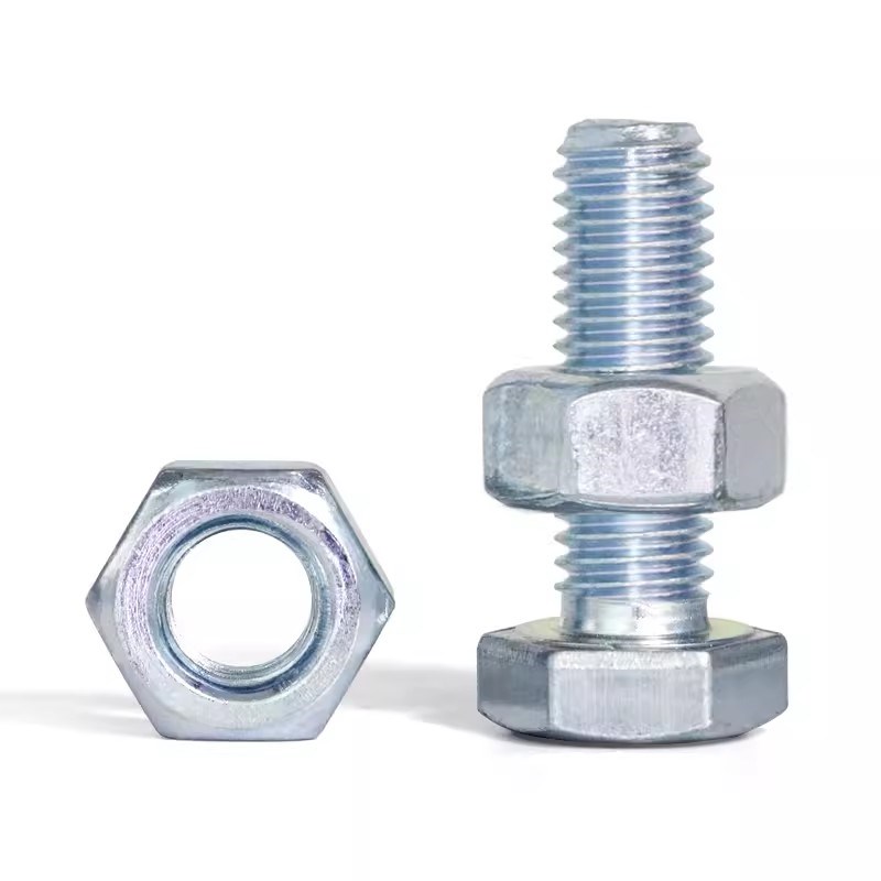 MM8M10M螺母螺母外六角装GB30级螺丝镀锌国标螺杆螺栓.8