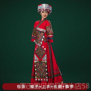 高档新款苗族服装侗族数民女族服饰成人夏款季短刺绣舞少蹈演出旅