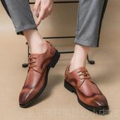 外贸英46码 韩尖头皮鞋 版 高档大码 男伦潮流男男鞋 士百搭夜店发型师