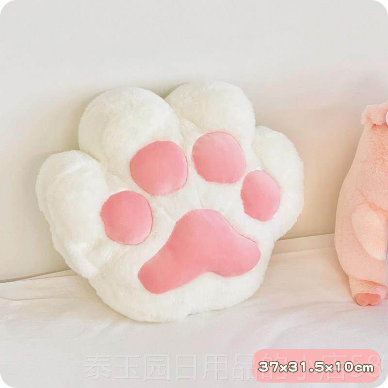 高档生猫爪抱拆枕可插手暖手捂学少女心午毛睡趴睡枕头可卸毯靠垫