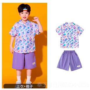 高档幼儿园团体大合唱毕业班服短袖演花衫套装衬小学生啦啦队出夏