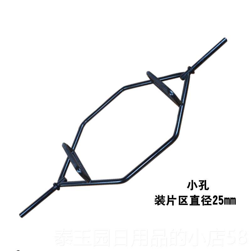 高档小孔大环形奥杆曲杆铃杆助力专业健身器硬材拉角耸肩提杠拉六