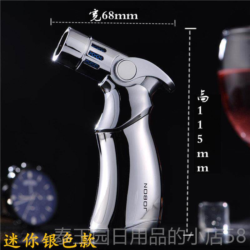 高档防风打火机冲雪茄点火器艾灸喷枪充机气高温枪焊直火点香烧烤