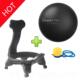 正品 瑜伽椅球椅弹力坐球办公室健身座椅固定座办公瑜子珈凳椅子球