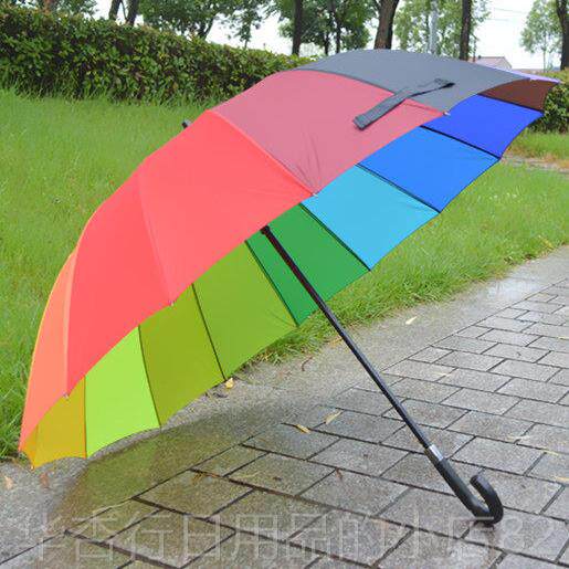 正品16骨雨伞超大O双人弯钩酒广店伞自动长柄伞定制LGO用印字礼品