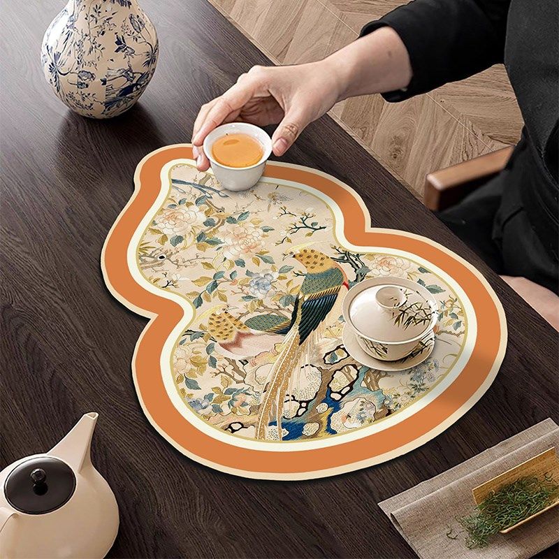 山水花鸟硅藻泥吸水速干茶垫异形茶垫茶席沥水垫防烫耐脏茶盘杯垫,居家布艺,茶席,淘宝优惠券,粉丝福利购,淘宝优惠卷