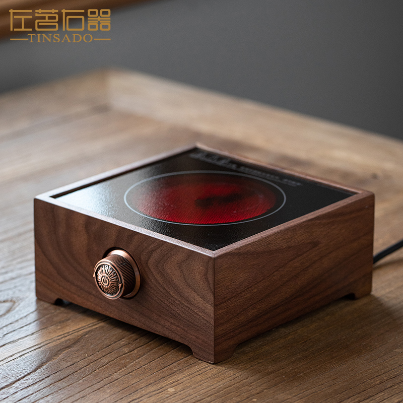 左茗右器方形电陶炉小型电热茶炉智能煮茶壶中式围炉煮茶套装专用