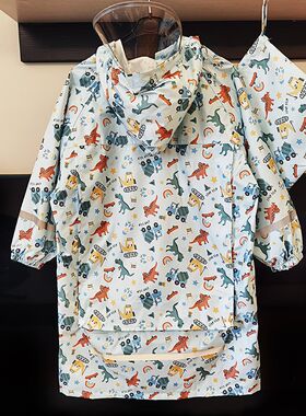 轻薄透气儿童雨衣男童小孩防水女童宝宝上学小学生书包位时尚雨披