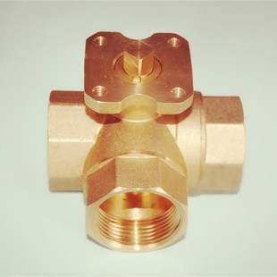 高平台三通T型L型球阀阀体DN15-DN50电动气动三通阀体内螺纹