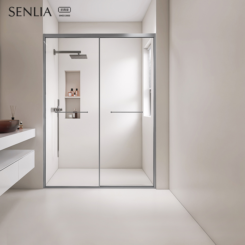 圣莉亚整体淋浴房家用下沉式移门卫生间玻璃隔断淋浴屏浴室玻璃门