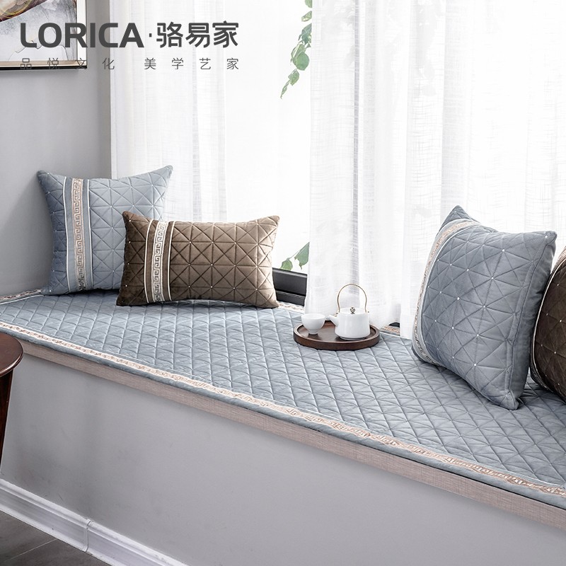 骆易家飘窗垫窗台垫子2021新款冬季高端毛绒卧室毯垫加厚防滑定制