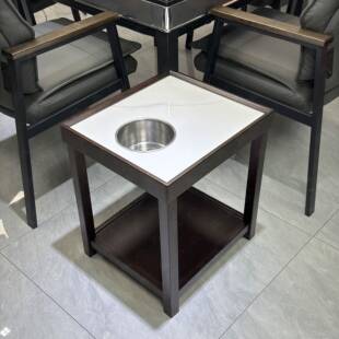 高档麻桌茶几茶水架楼棋牌室麻将茶将机馆专用实木小边旁几岩板置