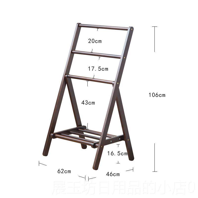 正品矮款实木衣衣架床边放服落地帽架卧室隔夜衣架挂收纳神衣器置