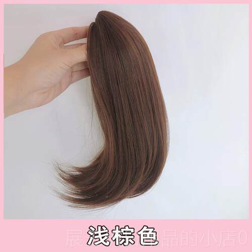 高档超短马尾马假发女 抓夹式短款直假 网红微卷自然辫子尾彷真假