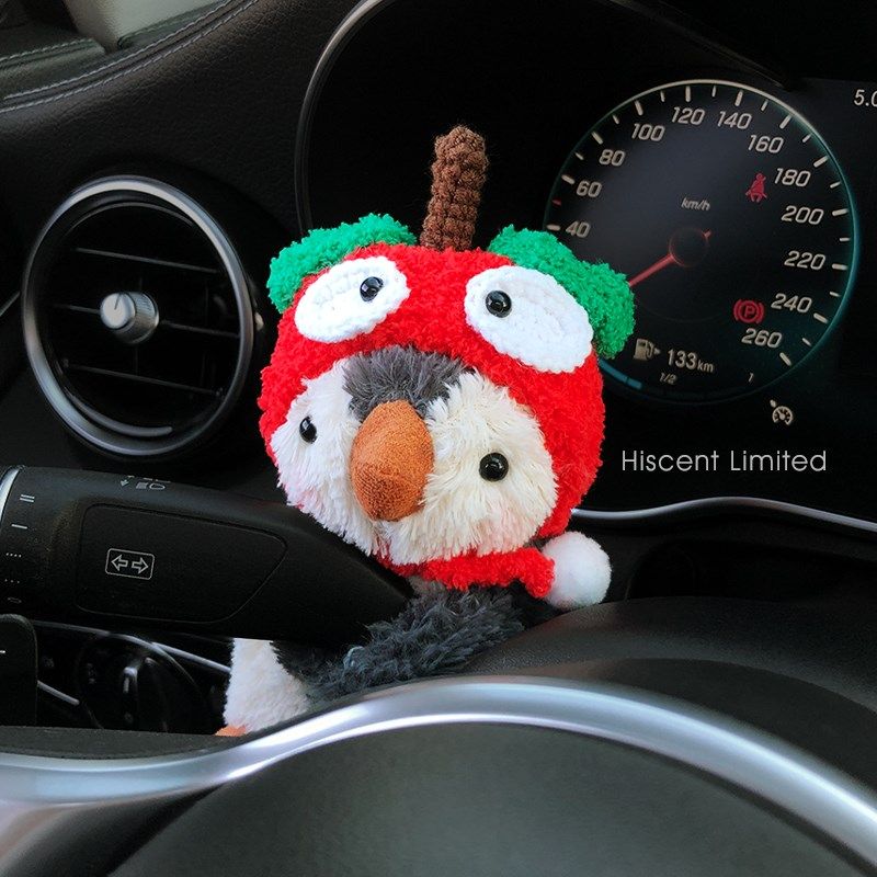 可爱企鹅汽车怀挡装饰高级感车内饰车载毛绒公仔玩偶雨刮器转向灯