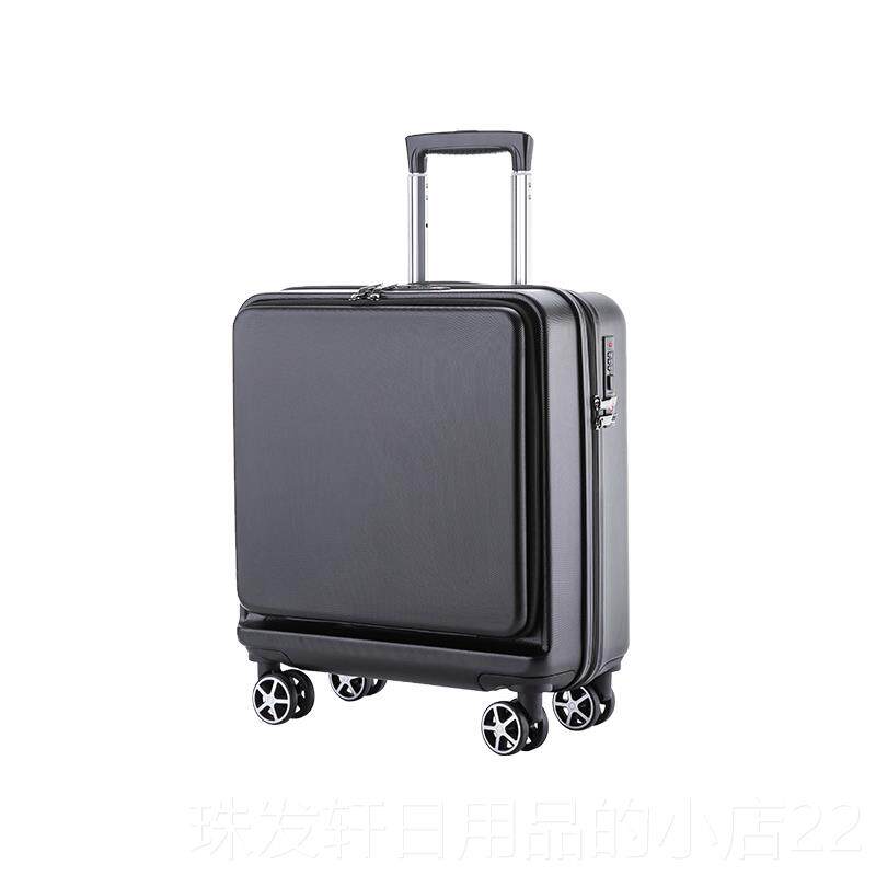高档前开盖15.寸电脑包行李箱女万向轮箱拉杆箱20寸男6登机女旅行
